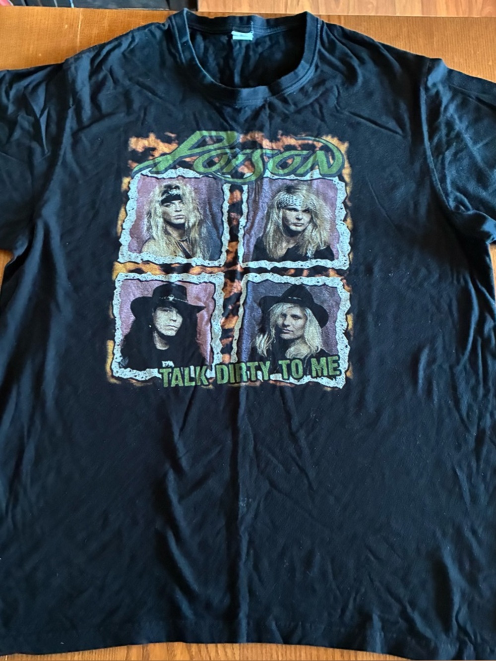 Poison 'Talk Dirty To Me' Black Graphic Tee